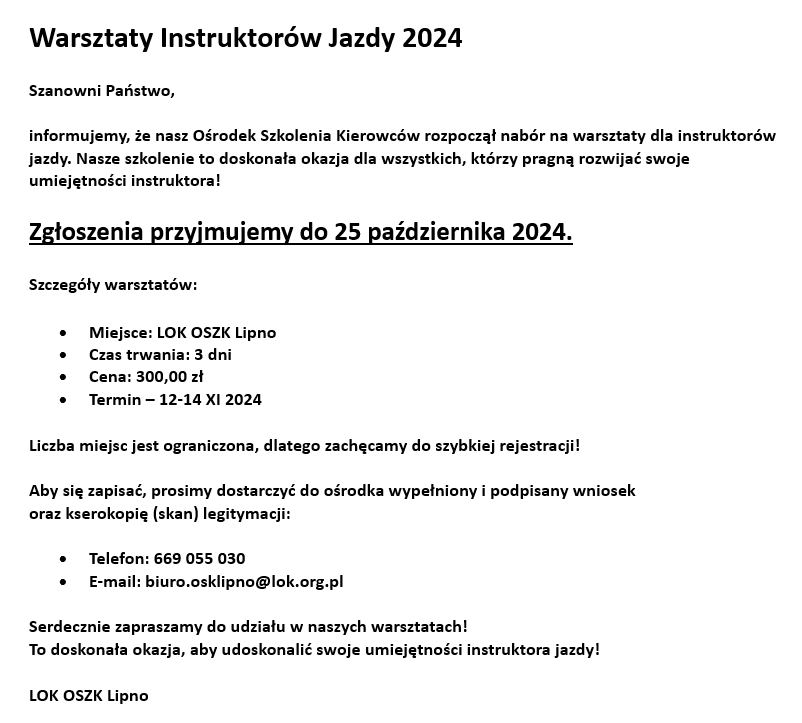 warsztaty II